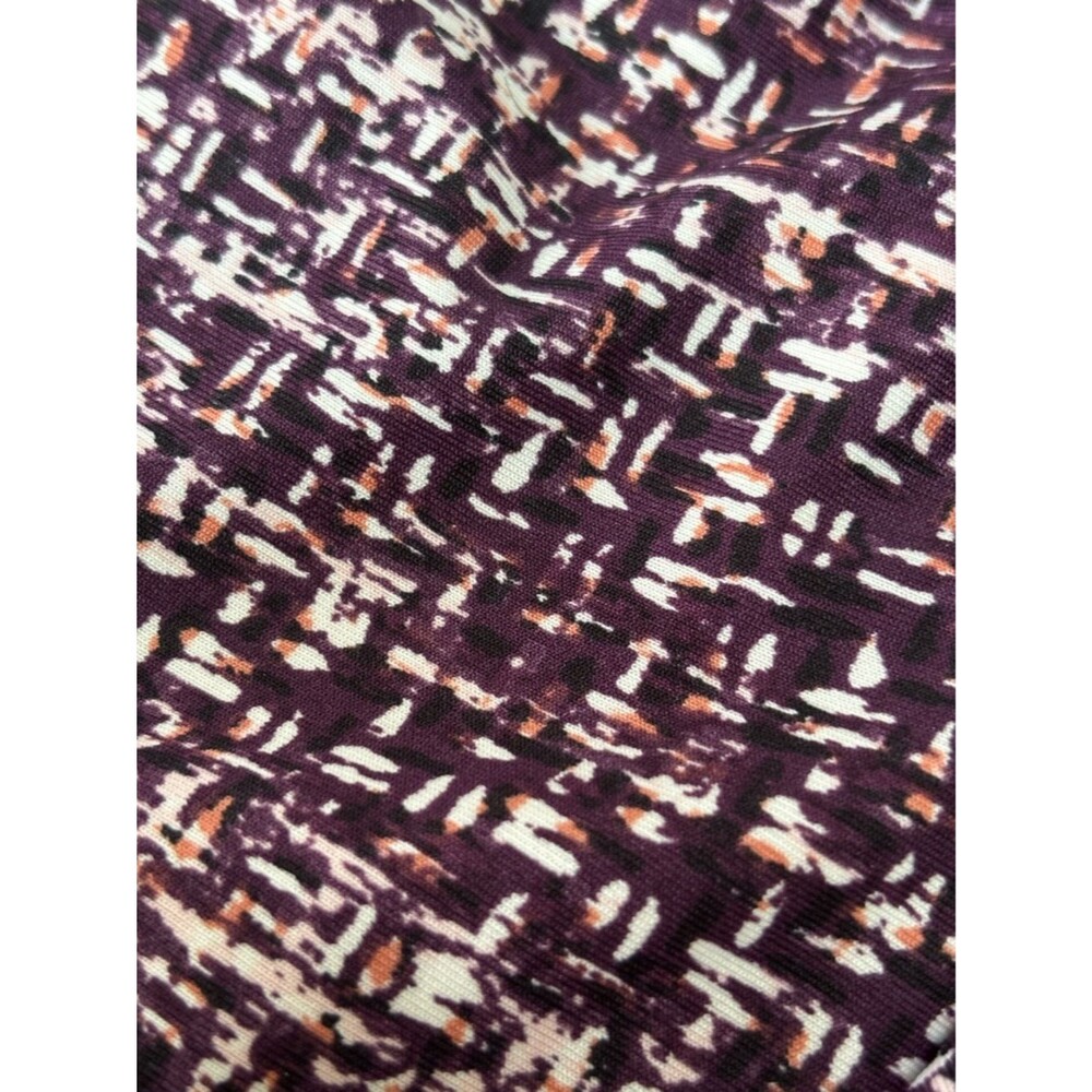 Emaline NWOT Plum/Purple Patterned Scoop-Neck 3/4 Sleeve Women’s M Top - Picture 4 of 7